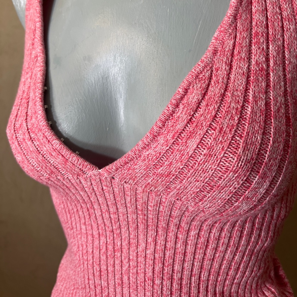 GUESS, Pink Knit Halter, Crop Top, Size XS